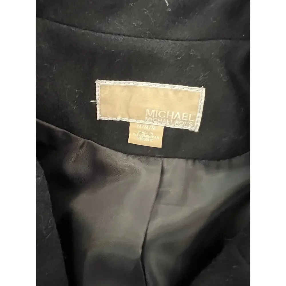 Michael Kors Classic Wool blend pea coat Black M